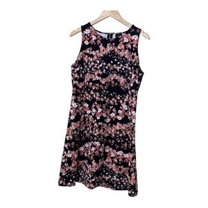 Worthington Floral Dress.Multi Colors. Pink Black White Green Sz L